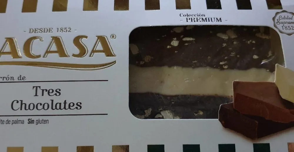 Turrón De Tres Chocolates Lacasa