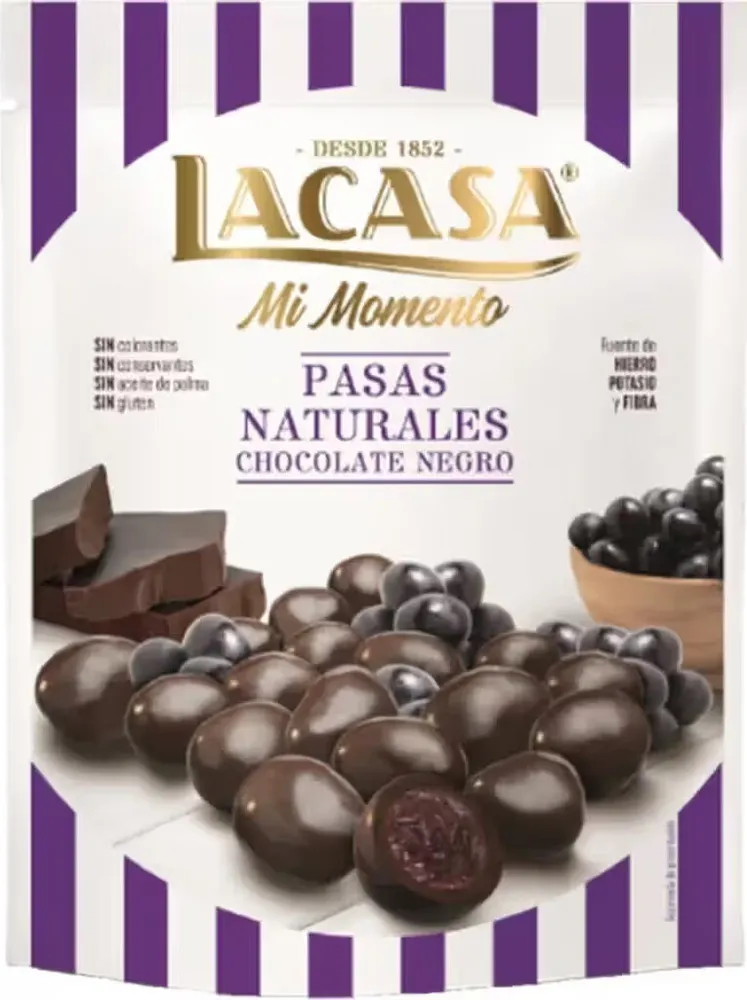 Pasas naturales chocolate negro