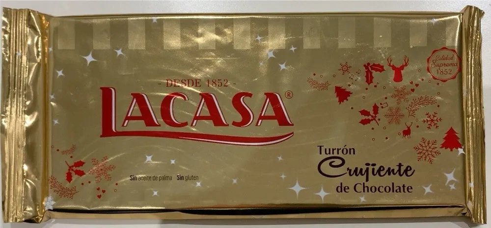 Turrón crujiente de chocolate