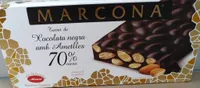 Turrón de chocolate negro con almendras