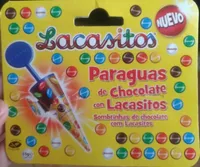 Paraguas de chocolate con Lacasitos