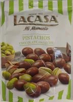 Pistachos con chocolate con leche