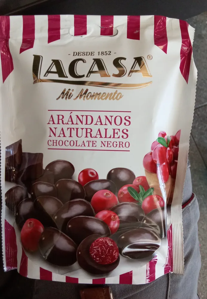 Arándanos naturales con chocolae negro