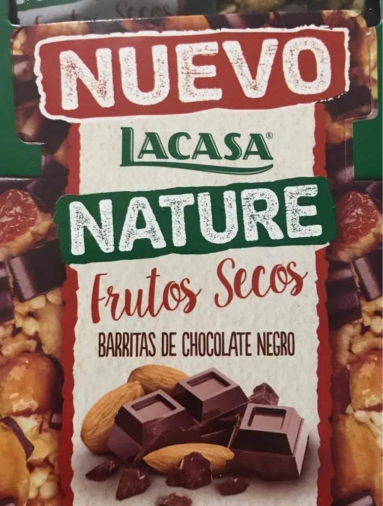 Nature barritas chocolate negro y frutos secos