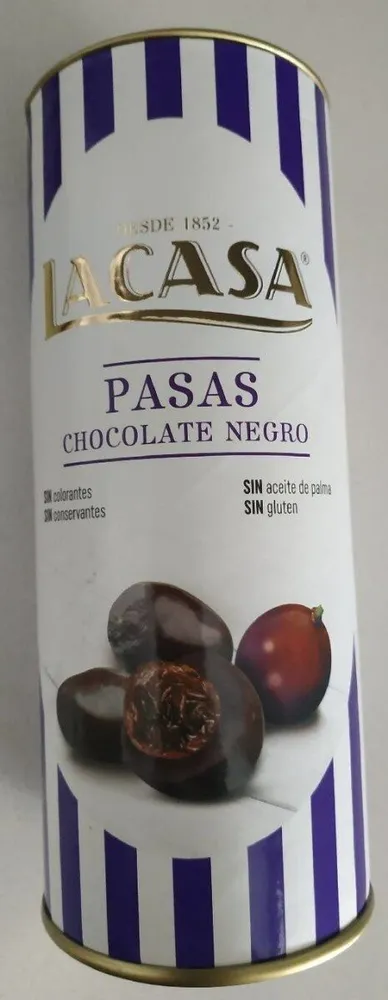 Pasas con chocolate negro