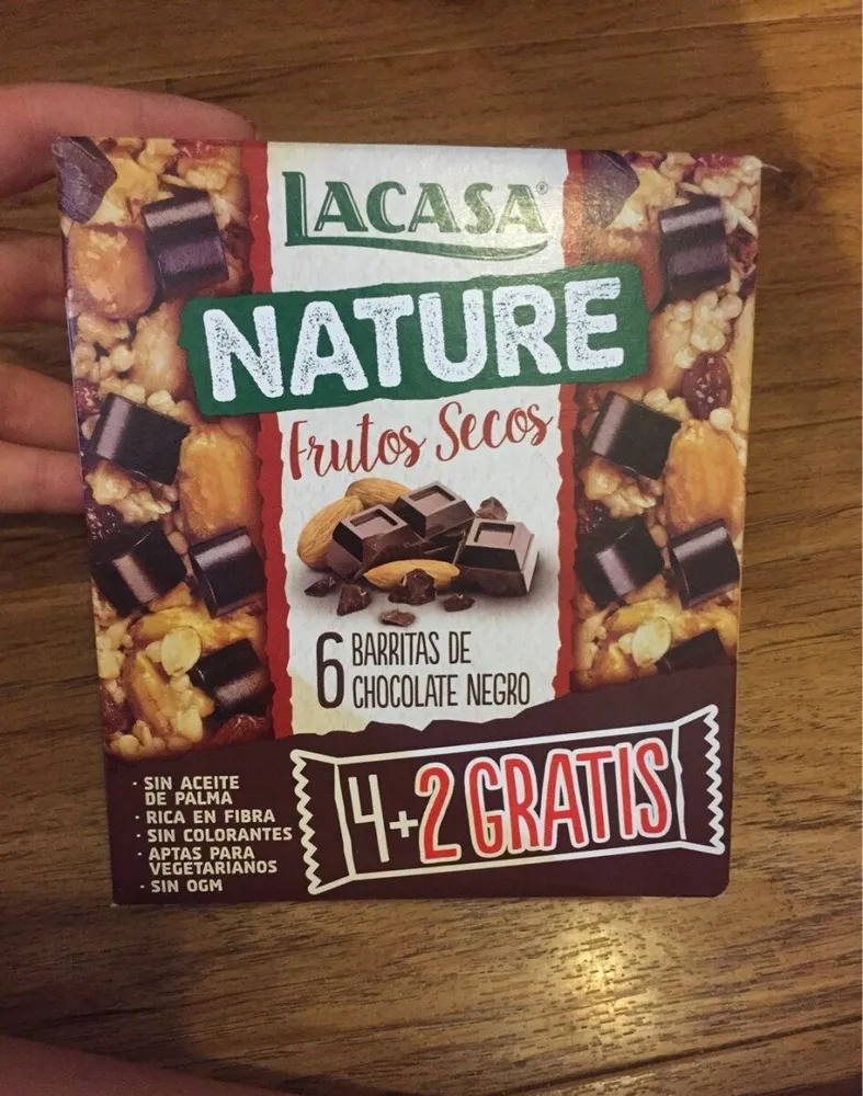 Barritas Nature Frutos Secos con Chocolate