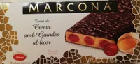 Turrón de crema con guindas al licor