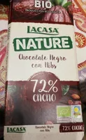 Chocolate negro con nibs 72% cacao