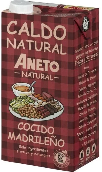 Caldo natural cocido madrileño