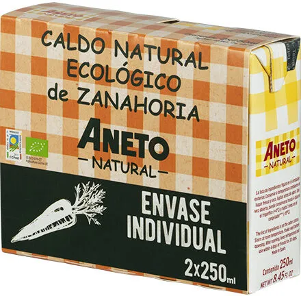 Caldo natural ecologico de zanahoria