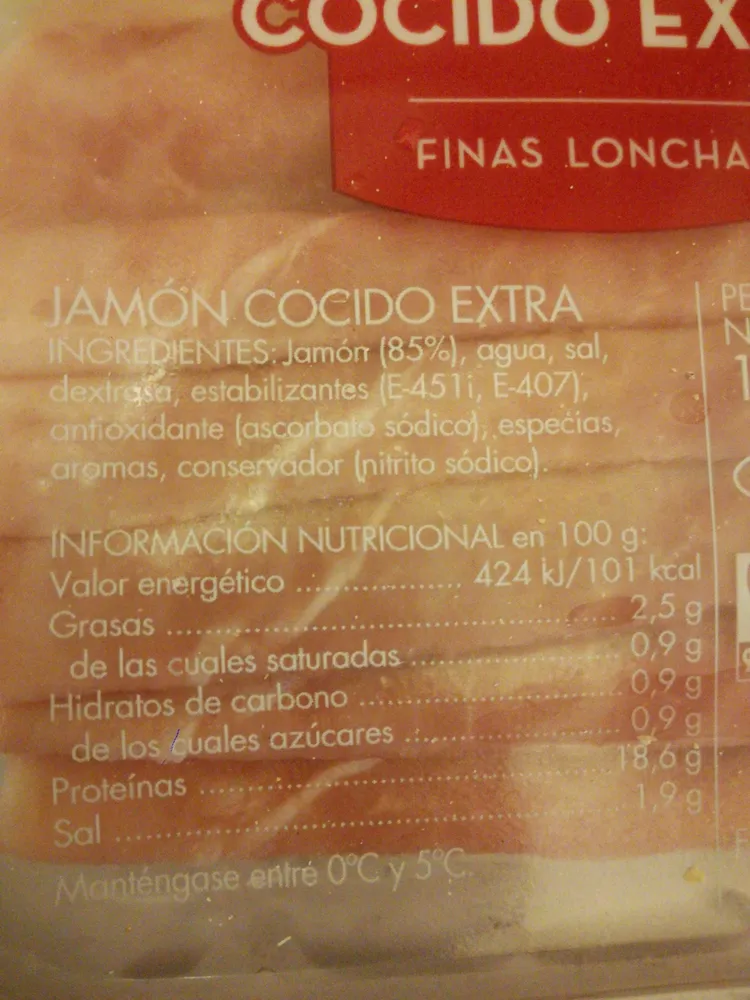 Jamón cocido extra
