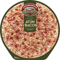 Pizza fresca atún y bacon