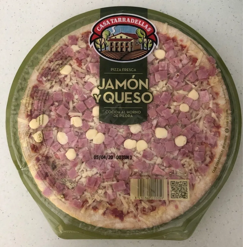 Pizza Jamón y queso