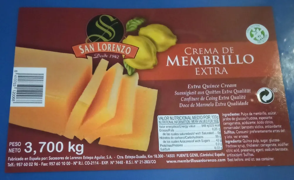 Crema de Membrillo extra