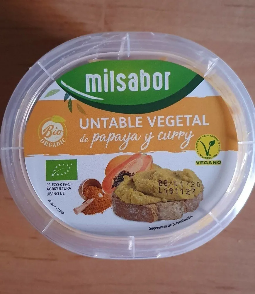 Untable vegetal de papaya y curry