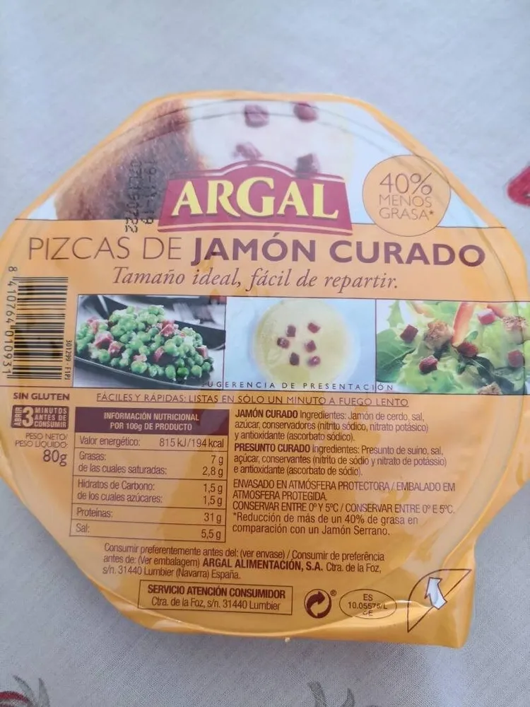 Pizcas de jamón curado