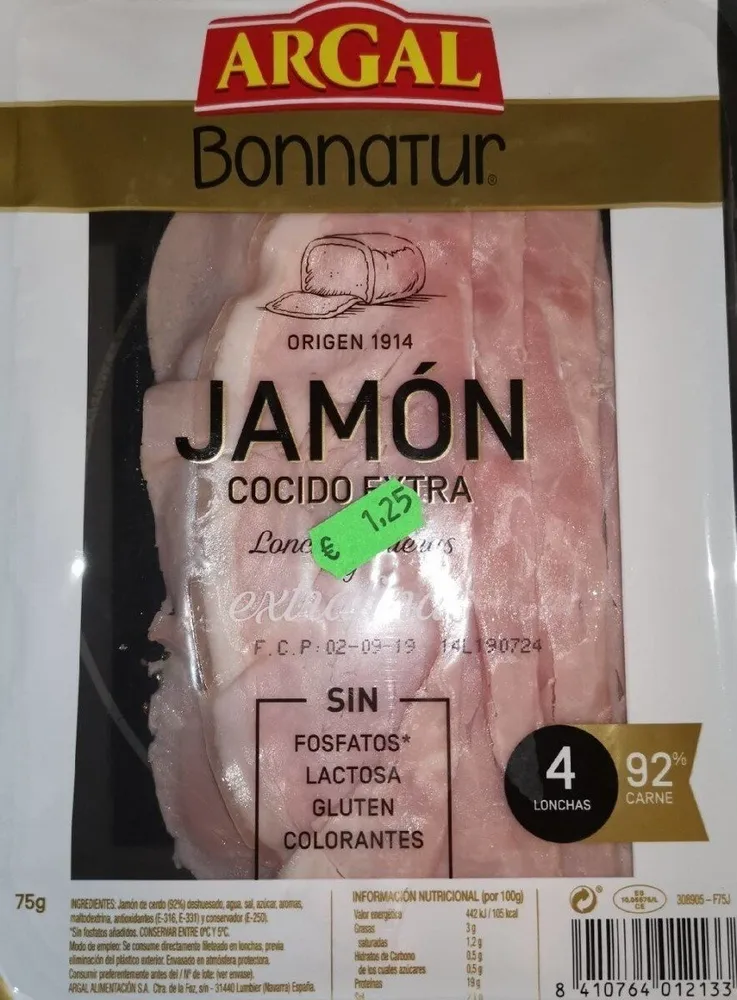 Jamón cocido extra
