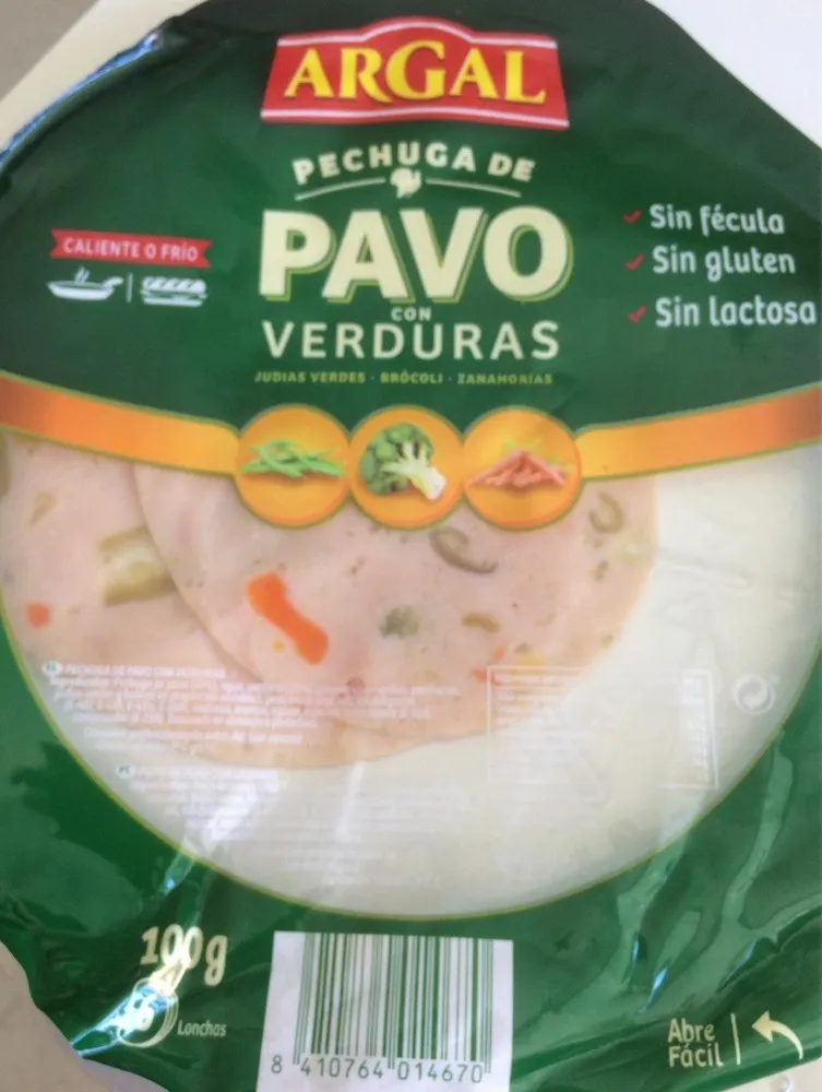 Pechuga de pavo con verduras