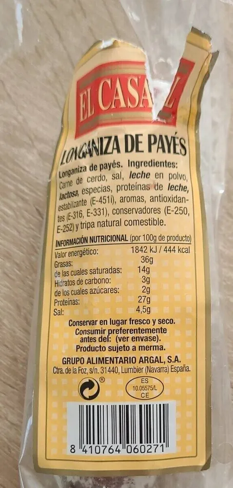 Longaniza de payes