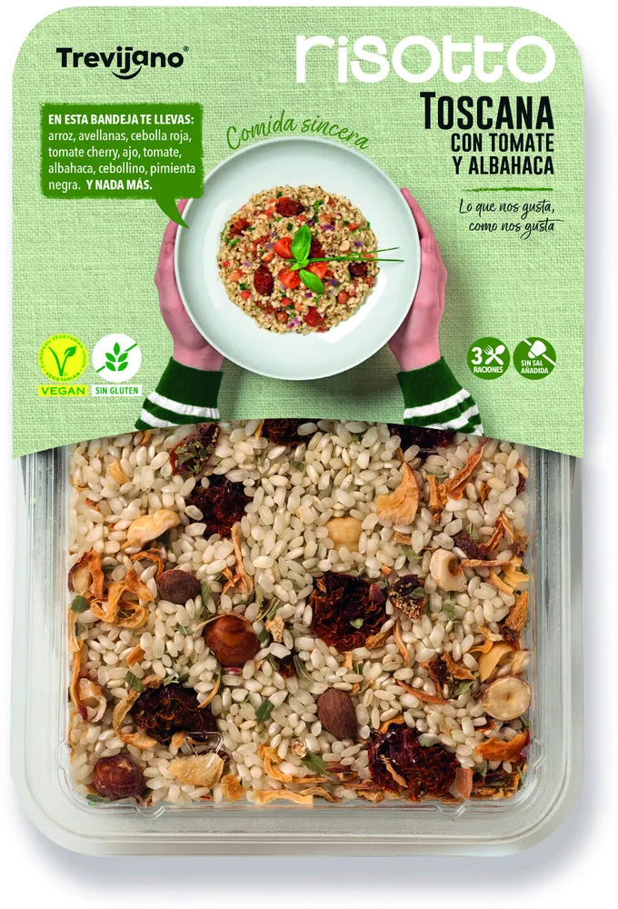 Risotto Toscana con Tomate y Albahaca