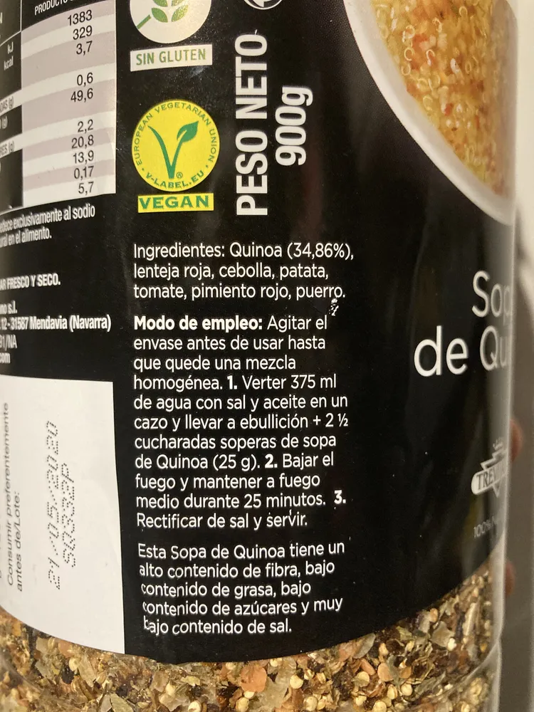 Sopa de Quinoa