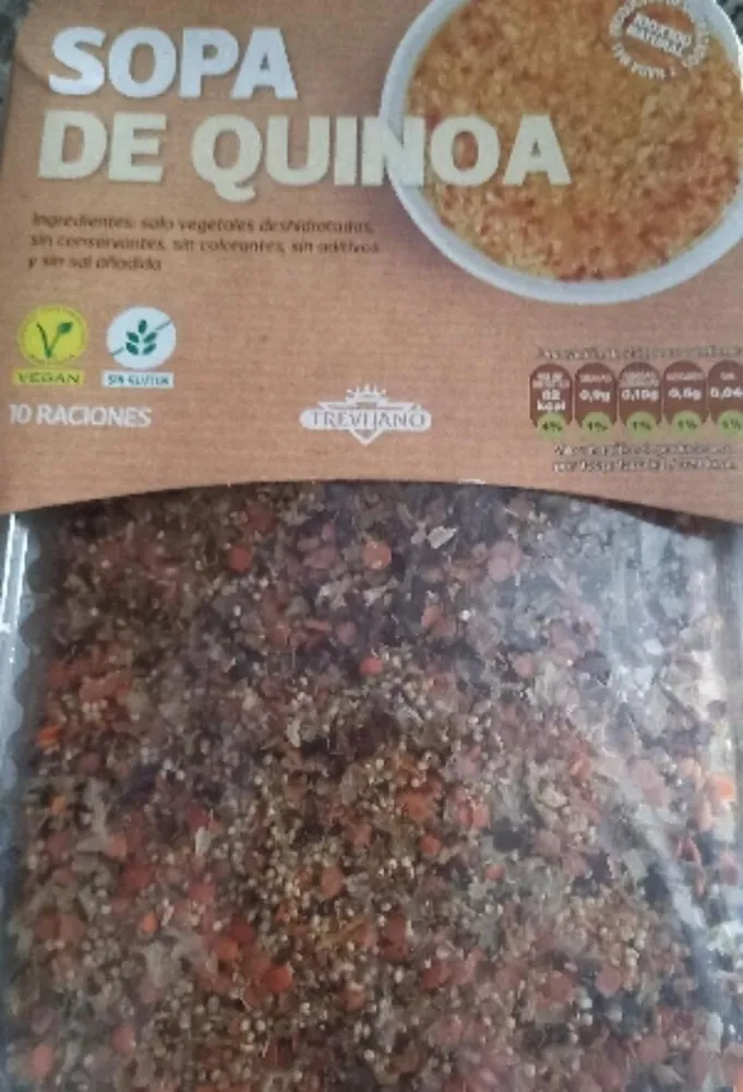 Sopa de quinoa sin gluten