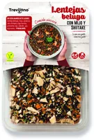 Lentejas beluga con mijo y shiitake