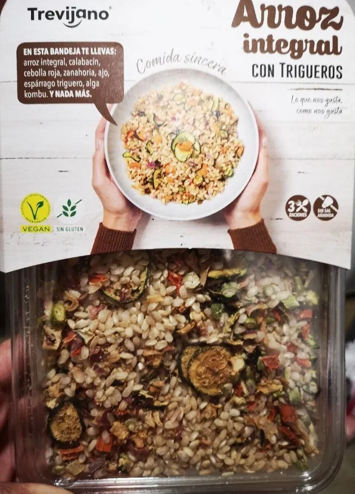 Arroz integral con trigueros