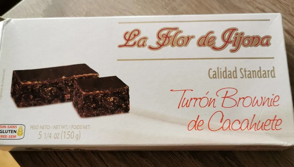 Turrón brownie de cacahuete