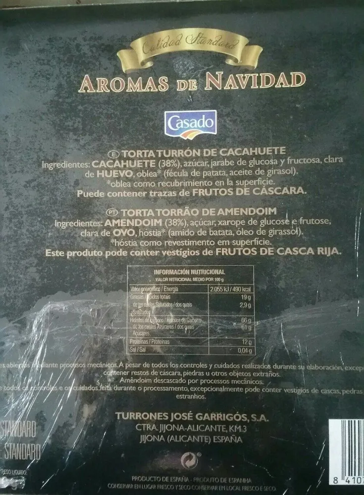 Torta Turrón de Cacahuete