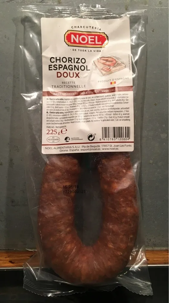 Chrorizo doux espagnol