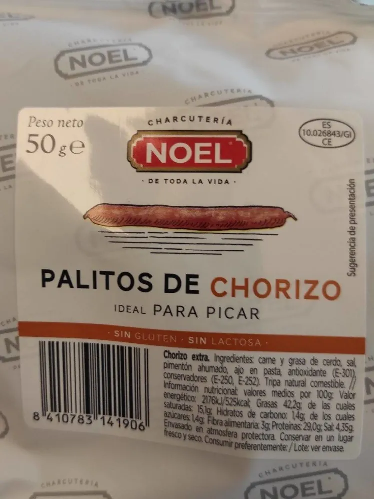 Noel palitos de chorizo
