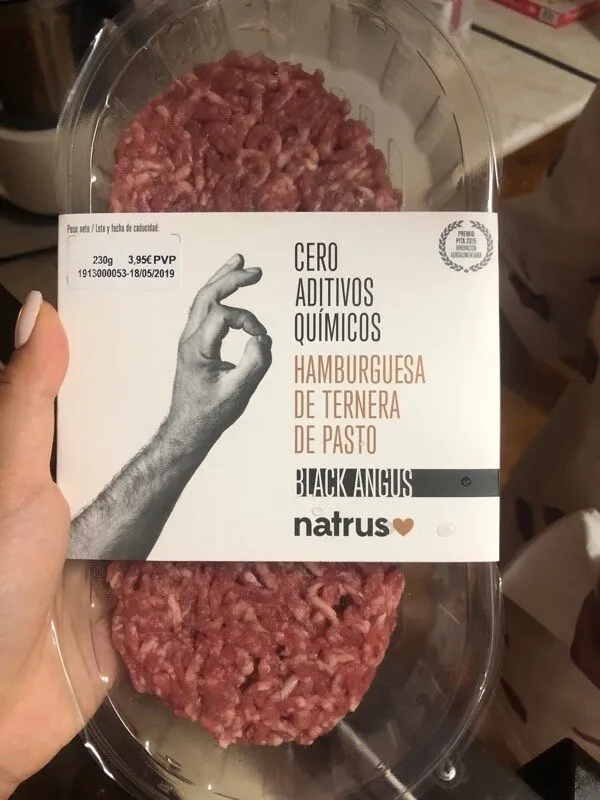 Hamburguesa de ternera de pasto black angus