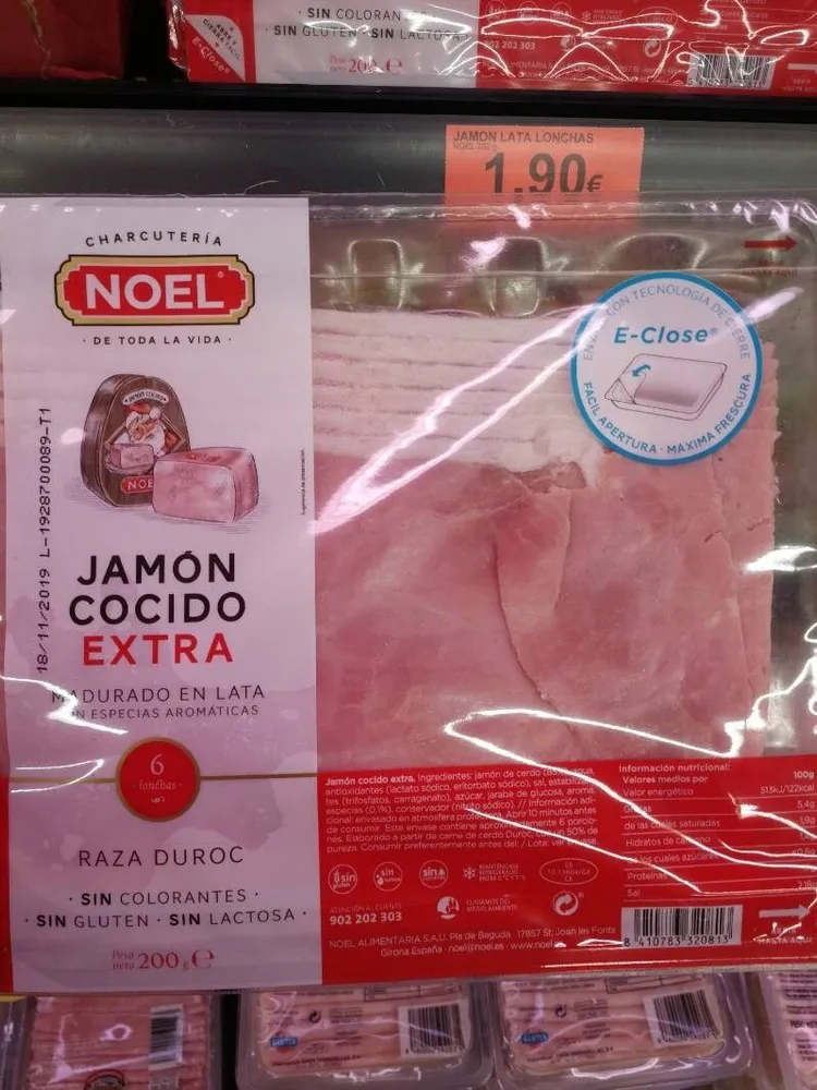 Jamón cocido extra