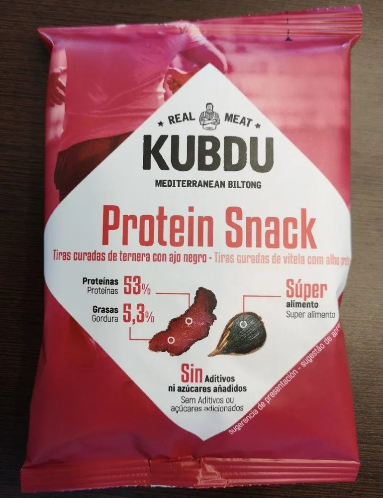 Biltong Protein Snack ternera ajo negro