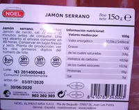 Jamón serrano gran reserva sin aditivos