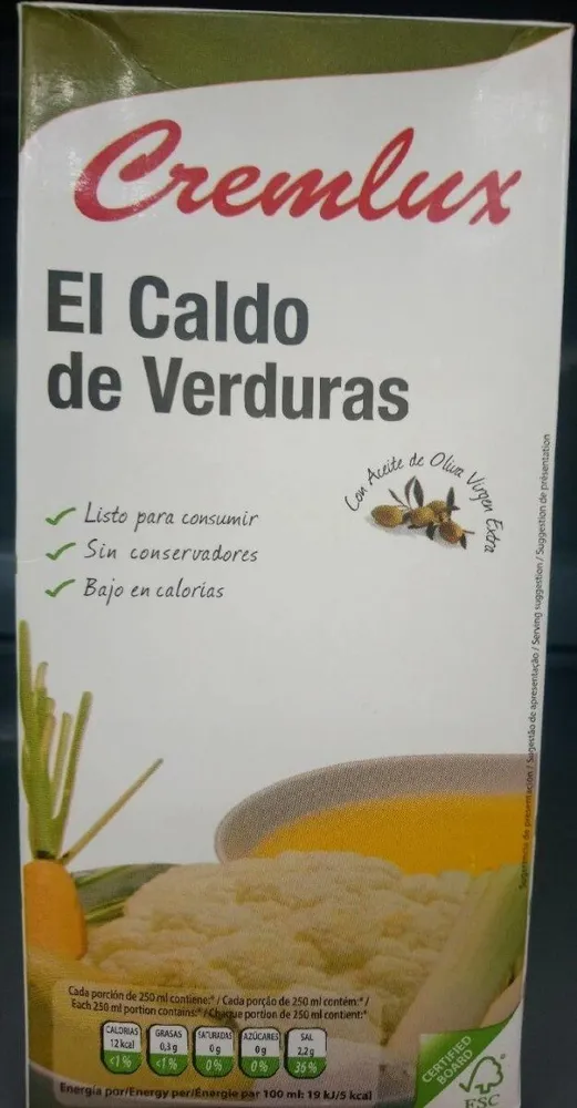 El caldo de verduras