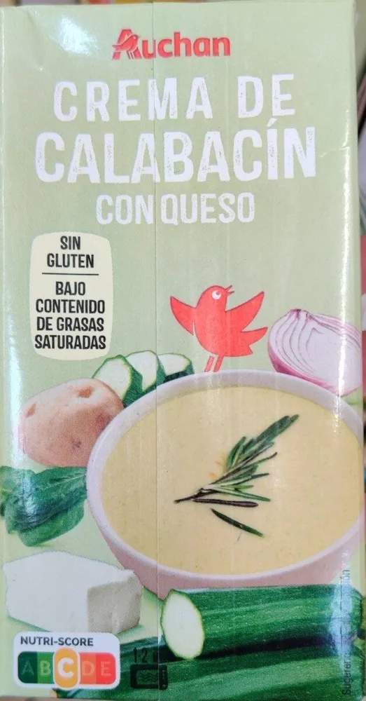 Crema de calabacín con queso