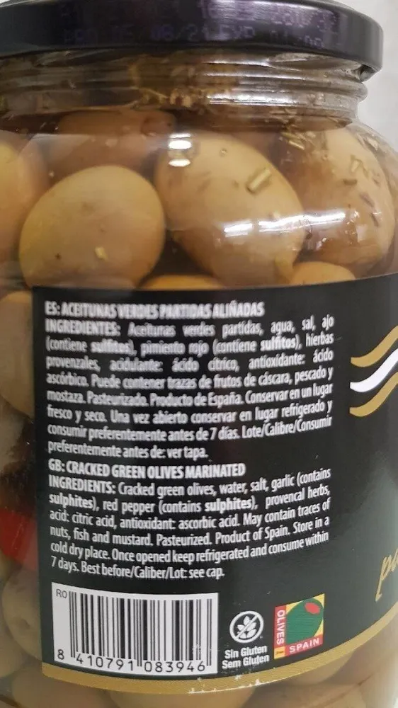 Aceitunas partida aliñada