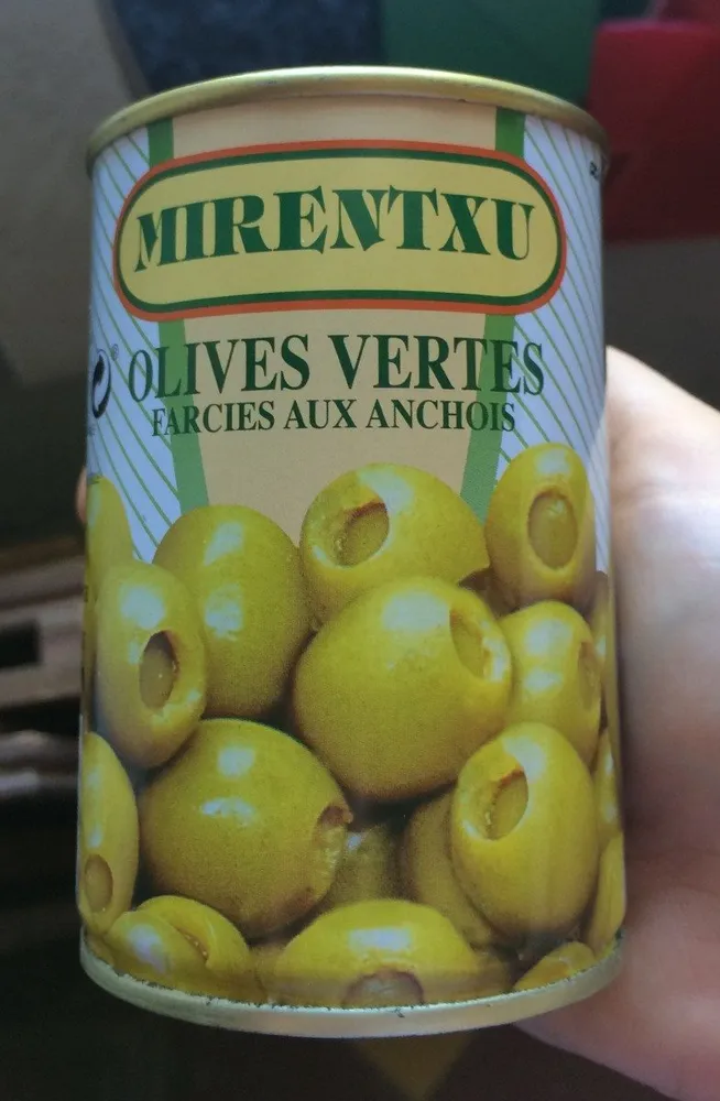 Olives vertes farcies aux anchois