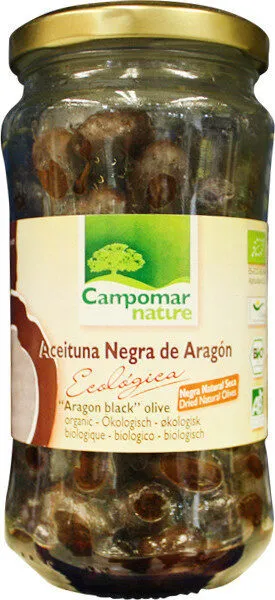 Aceitunas negras ecológicas sabor natural sin caldo