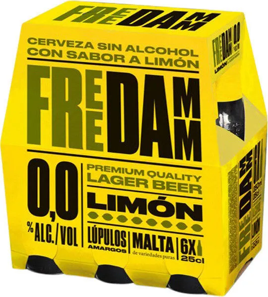 Cerveza sin alcohol con sabor a limón