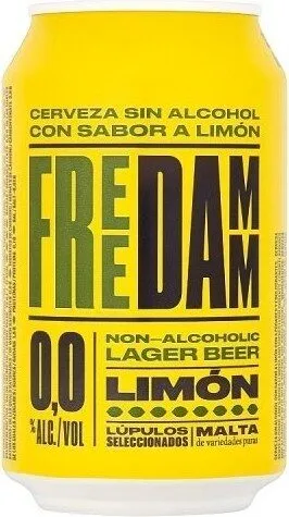 Cerveza sin alcohol con sabor a limón