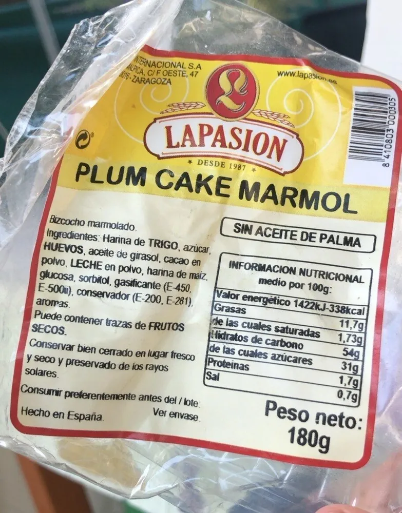 Plum cake marmol