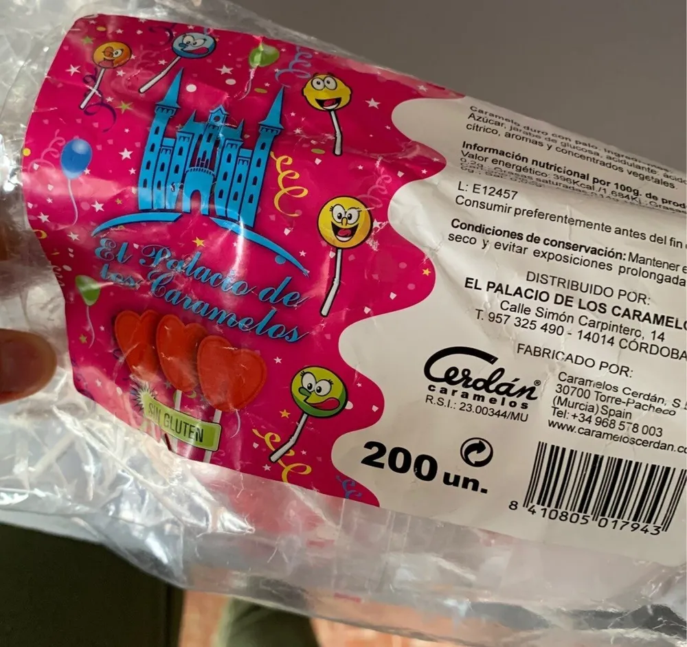 Caramelo duro gon palo