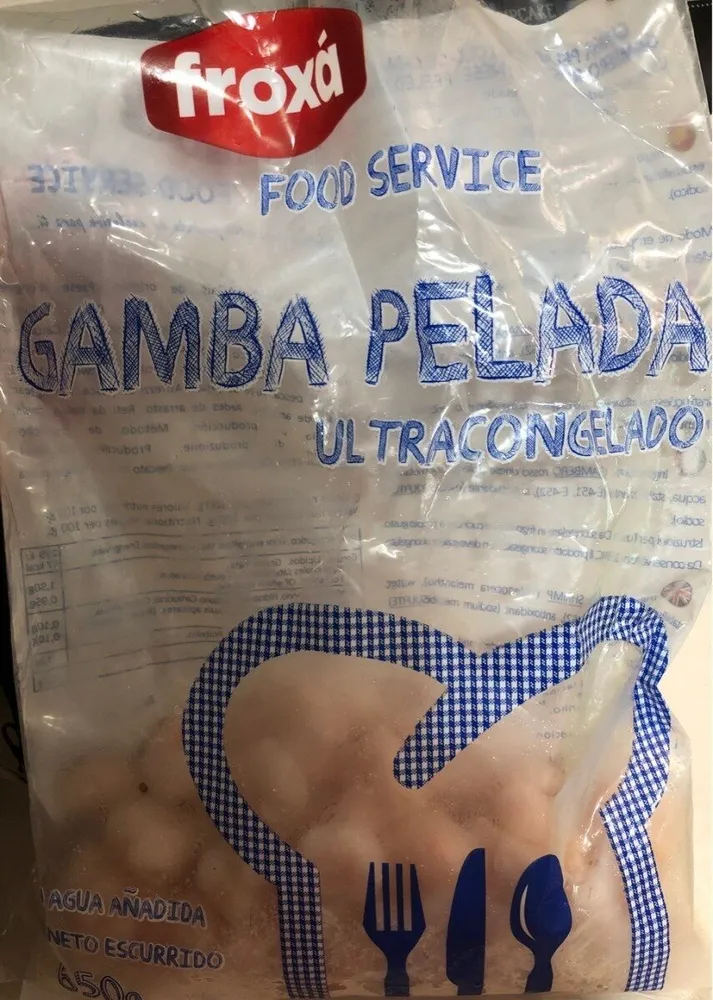 Gamba pelada ultracongelado