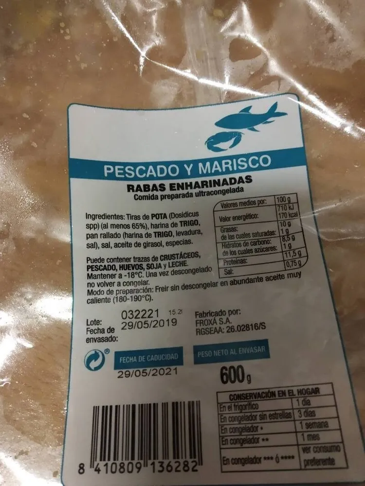 Rabas enharinadas