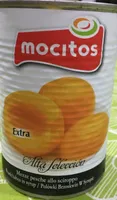 Mitades de melocoton en almibar