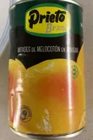 Mitades de melocoton en almibar