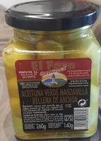 Aceituna verde manzanilla rellena de anchoas